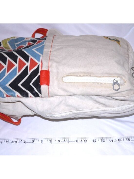 X Incase by Clare Rojas tan larger canvas backpack with padded tablet section main image 7